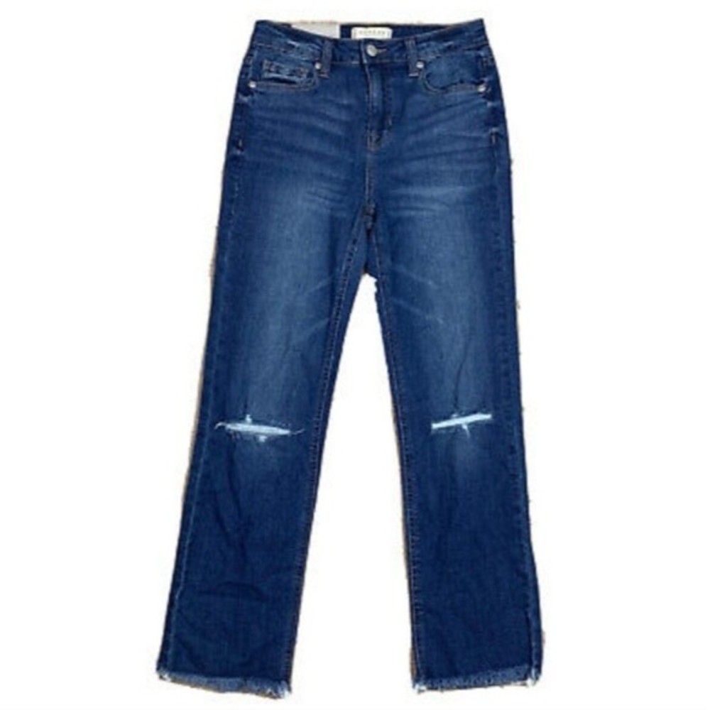 Harper Heritage Distructed High Rise Straight Ankle Crop Jean, size 29